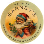 UNCLE SAM AND SANTA CLAUS PAIR OF RARE BEAUTIFULLY COLORED POCKET MIRRORS.