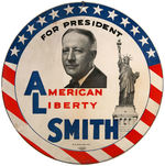 GROUP OF THREE AL SMITH 1928 CAMPAIGN DISPLAY ITEMS.