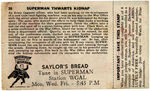 “SUPERMAN” PREMIUM BREAD CARD #20 COMPLETE WITH STAMP.