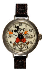 "MICKEY MOUSE INGERSOLL" RARE FIRST VERSION ENGLISH WRIST WATCH.