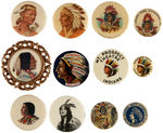 NATIVE AMERICANS GROUP OF EARLY BUTTONS.