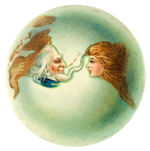 OUTSTANDING PAN-AMERICAN EXPOSITION RARITY SHOWING UNCLE SAM AND WOMAN FORMING CONTINENTS.