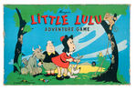 “MARGE’S LITTLE LULU” HAIR BOW ON CARD, BOXED VINYL FIGURE AND ADVENTURE GAME LOT.