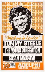 ENGLISH ROCKER TOMMY STEELE "MEET ME IN LONDON" 1971 SHOW POSTER.