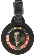 WILSON 1916 CELLULOID MOUNTED ON FIBER BOARD WATCH FOB.