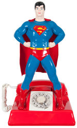 SUPERMAN LARGE FIGURAL ROTARY TELEPHONE IN BOX.