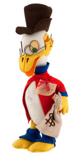 UNCLE SCROOGE LARGE DOLL BY LENCI OF ITALY.