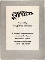 "SUPERMAN RADIO SHOW" 1947 PROMOTIONAL FOLDER.