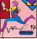 PETER MAX SIGNED "EDUCATION FIRST" POSTER.