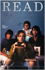 R.E.M. BAND-SIGNED "READ" LIBRARY POSTER.