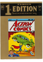 “FAMOUS 1ST EDITION ACTION COMICS #1” AND DC PRESIDENT SOL HARRISON SIGNED ITEMS.