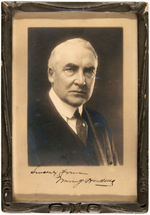 BEAUTIFUL WARREN HARDING SIGNED PHOTO.