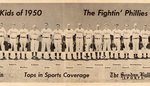 "THE WHIZ KIDS OF 1950/THE FIGHTIN' PHILLIES" LARGE NEWSPAPER SUPPLEMENT TEAM PHOTO.