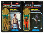 "STAR WARS - THE POWER OF THE FORCE" LANDO CALRISSIAN/B-WING PILOT CARDED ACTION FIGURE PAIR.