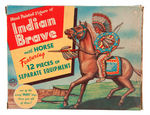 "INDIAN BRAVE AND HORSE" W/BOX AND ACCESSORIES BY MARX.