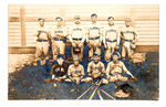 EARLY BASEBALL TEAM "FLORIN" REAL PHOTO POSTCARD.