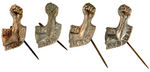 SPANISH CIVIL WAR SLOGAN "NO PASARAN" GROUP OF FOUR RARE STICKPINS.