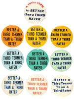 FDR TEN DIFFERENT ANTI-WILLKIE SLOGAN BUTTONS.