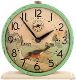 "EARLY BIRD" GETS THE WORM ANIMATED ALARM CLOCK.