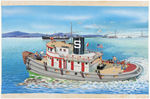 PYRO "SEA GOING DIESEL TUG - DESPATCH NO. 9" ORIGINAL MODEL KIT BOX LID ART.