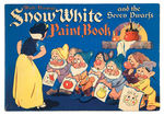 "SNOW WHITE AND THE SEVEN DWARFS PAINT BOOK."