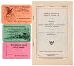 "ORBITAL FLIGHT OF JOHN H. GLENN, JR." 1962 SENATE HEARING BOOK PLUS CONGRESSIONAL PASSES.