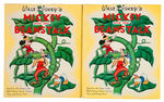 "DONALD DUCK IN THE HIGH ANDES" & "MICKEY AND THE BEANSTALK" HARDCOVER PAIR WITH DUST JACKETS.