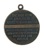 BABE RUTH 1930s CLUB PREMIUM CHARM BRACELET PLUS FOUNDATION AWARD MEDALLION.