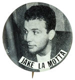 RAGING BULL "JAKE LA MOTTA" PORTRAIT BUTTON.