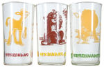 FERDINAND THE BULL DAIRY PREMIUM SERIES GLASS SET.