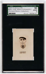 1924-1925 AGUILITAS #864 JOSE MARIA FERNANDEZ SGC 30 GOOD 2 (RICHARD MERKIN COLLECTION).