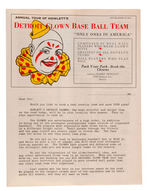 "HOWLETT'S DETROIT CLOWN BASE BALL TEAM" FRAMED POSTER.