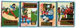 NURSERY RHYME SET OF FOUR TIN LITHO BOOK BANKS.