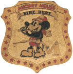 "MICKEY MOUSE FIRE DEPT." BRASS BADGE.