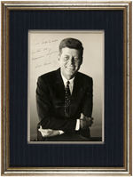 IMPRESSIVE SIGNED JOHN F. KENNEDY PHOTO.