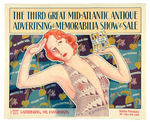 "GREAT MID-ATLANTIC ANTIQUE ADVERTISING SHOW" PIN-UP POSTERS.