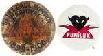 DEVIL GROUP OF EIGHT BUTTONS AND ONE POCKET MIRROR EARLY 1900s-1980s.