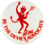 DEVIL GROUP OF EIGHT BUTTONS AND ONE POCKET MIRROR EARLY 1900s-1980s.