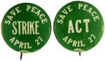 FOUR RARE PRE-PEARL HARBOR PEACE BUTTONS.