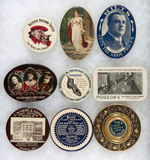 NINE SCARCE TO RARE SHOE ADVERTISING POCKET MIRRORS.