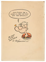 POPEYE ORIGINAL SPECIALTY ART BY BUD SAGENDORF.