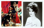 CATWOMAN EARTHA KITT/JULIE NEWMAR SIGNED PHOTO PAIR.