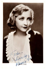 SILENT FILM ACTRESS BESSIE LOVE SIGNED POSTCARD.