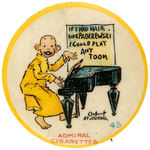 YELLOW KID BUTTON #45 WITH REFERENCE TO FAMOUS PIANIST PADEREWSKI.