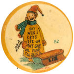 YELLOW KID RARE BUTTON #82.