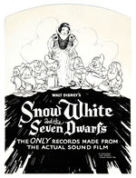 "SNOW WHITE AND THE SEVEN DWARFS" MOVIE SOUNTRACK STORE SIGN.