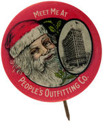 RARE SANTA BUTTON FROM COLLECTIBLE PIN-BACK BUTTONS.