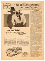 LONE RANGER MERITA STORY PAGE SET.