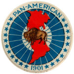 "PAN-AMERICAN 1901" BEAUTIFUL WORLD'S FAIR BUTTON FROM CPB.