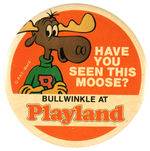 BULLWINKLE MOOSE LARGE RARE BUTTON.